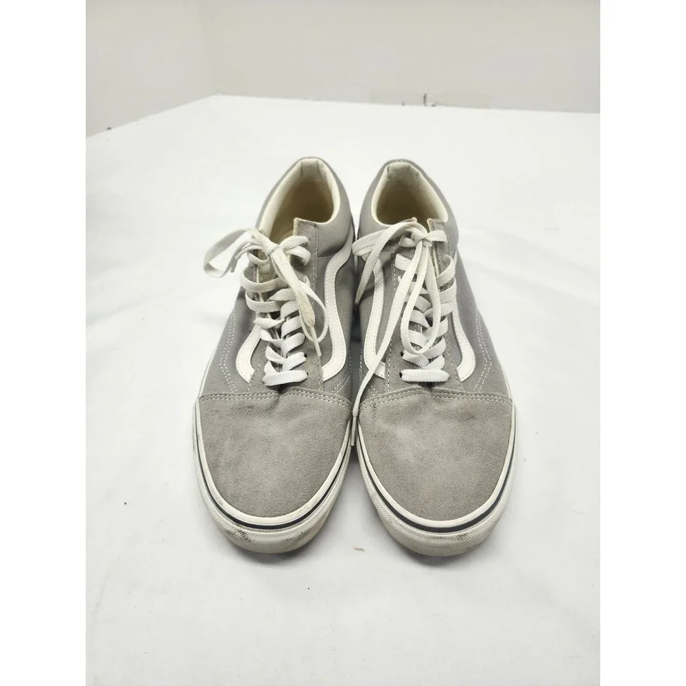Vans Old Skool Grey Suede Canvas Low Top Skate Shoes Mens 11.5 Womens 13